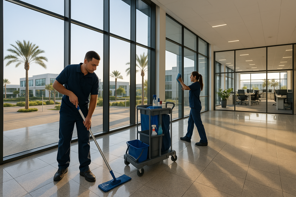 ניקיון משרדים בנתניה בבניין משרדים בפארק עסקים